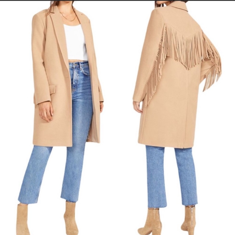 BB Dakota fringe long coat